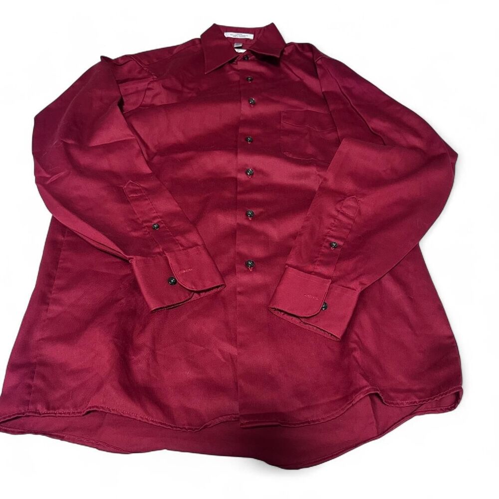 Geoffrey-beene Men's Burgundy and Red Shirt